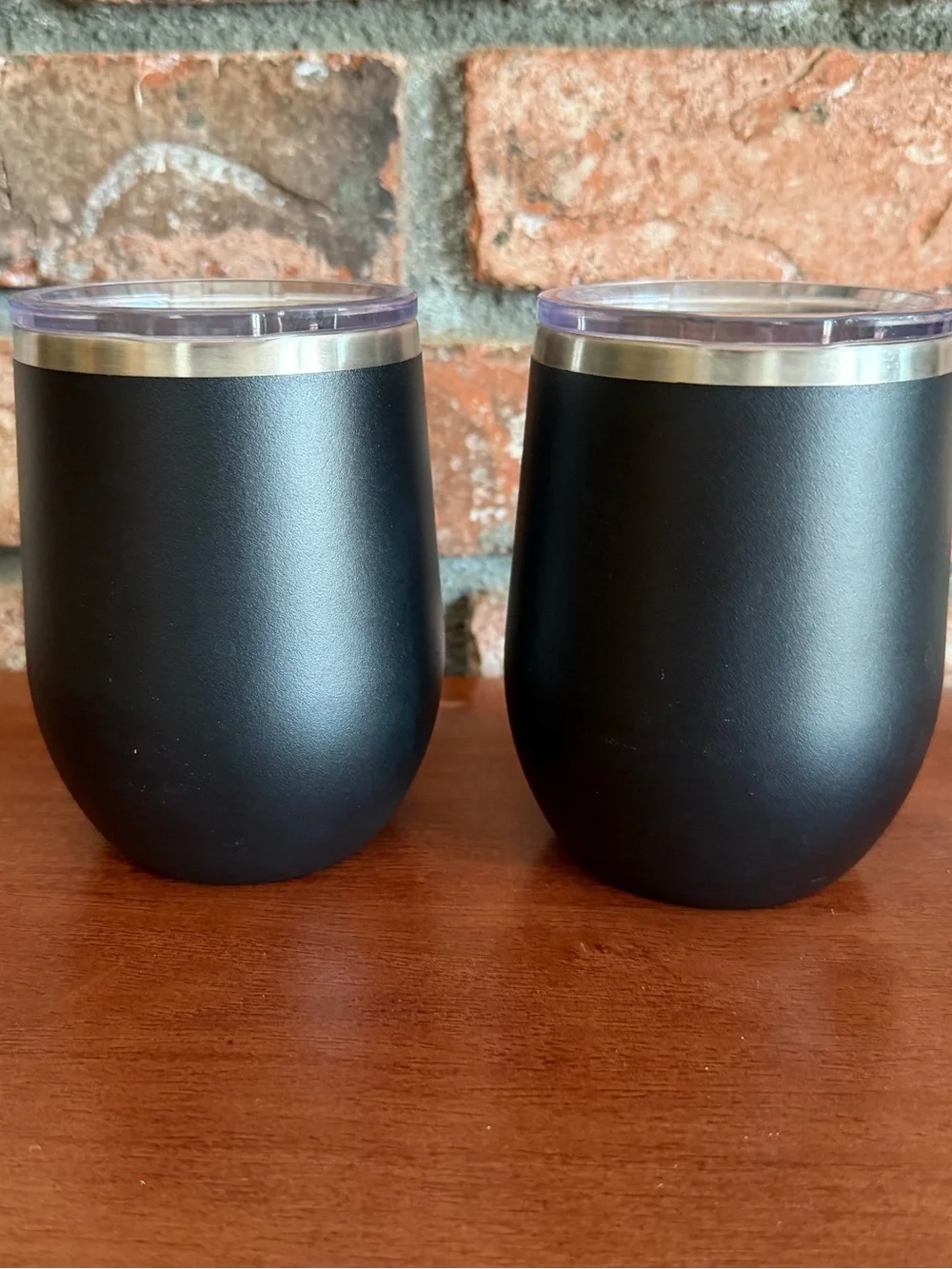Set of 2 - Hallmark Black 'Christmas Movie Watching' Insulated Wine Tumbler